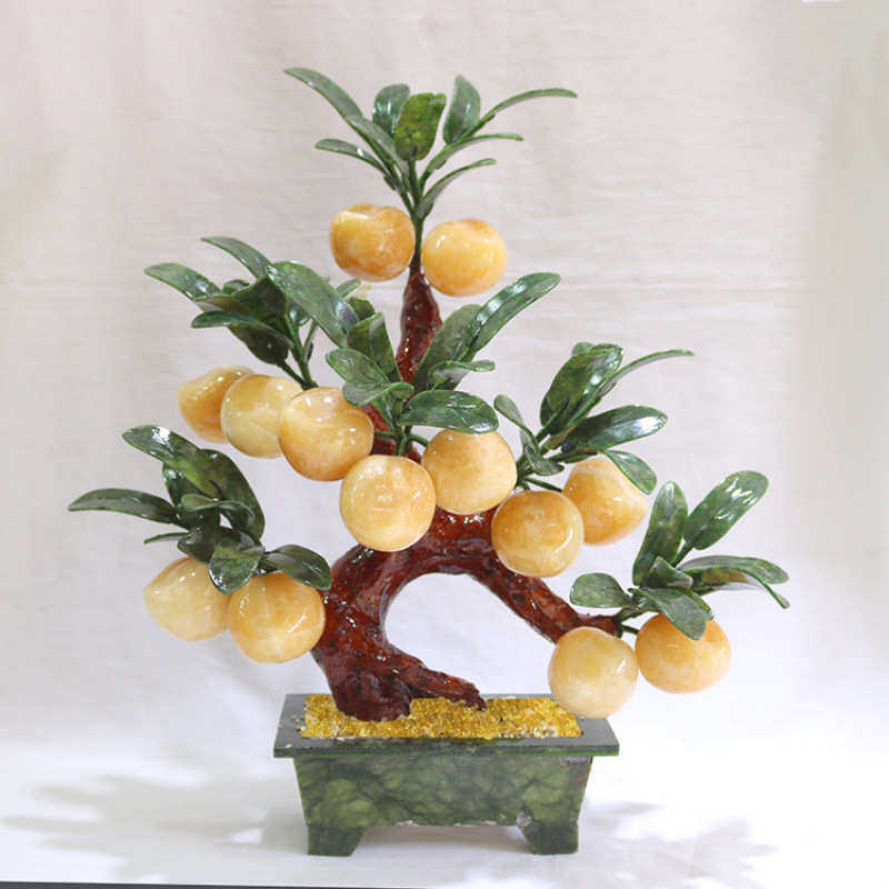 玉器石栽景家居黄玉寿桃摆件工艺品盘子树盘装饰品电视柜客厅,家居饰品,装饰摆件,淘宝优惠券,粉丝福利购,淘宝优惠卷