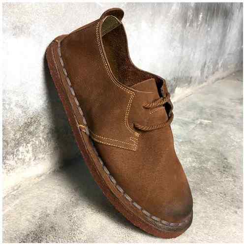 正品复古英伦手工真牛底男鞋单底层开筋车皮鞋宽脚皮软头层牛皮休