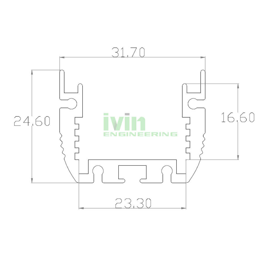 洗墙灯套件LED洗墙灯外壳线条灯外壳套件吊线灯外壳套件硬灯条