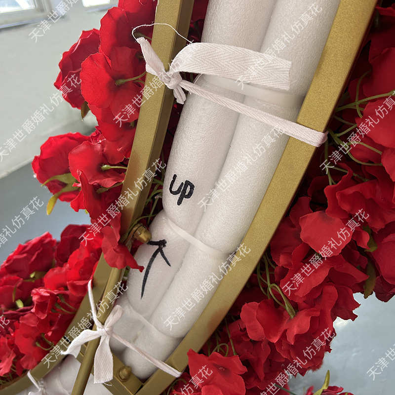 红色心型2米*2米架子花艺婚礼背景舞台摆放花求婚活动庆典装饰仿