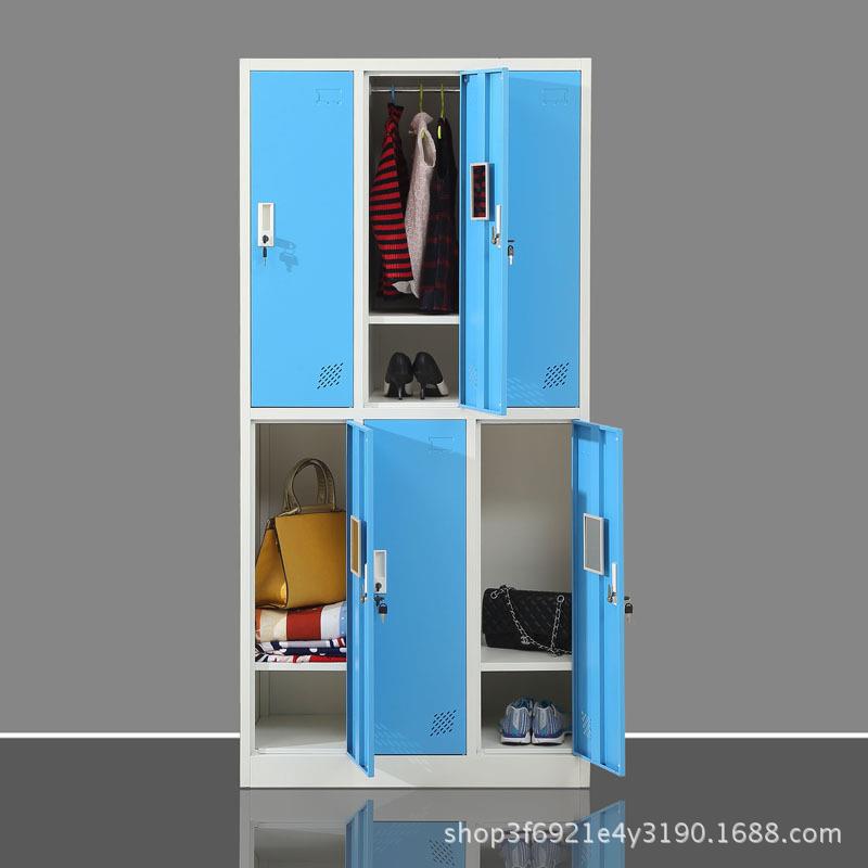 柜彩色更衣房拆装铁皮储物柜6门健身552存包柜12门钢制多柜门厂家