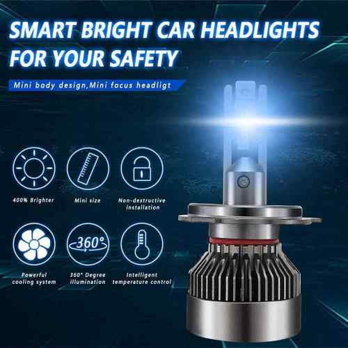 200vW卡车K10PRO24车灯大功前超亮聚光汽车大灯H7双铜管汽车L率ED