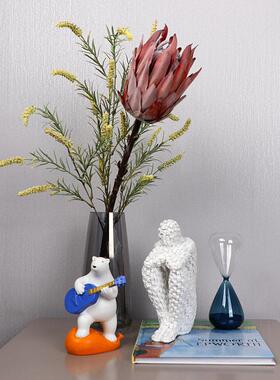 样板房间儿童房床头柜装饰品摆件茶几花艺高级质感软装轻奢工艺品