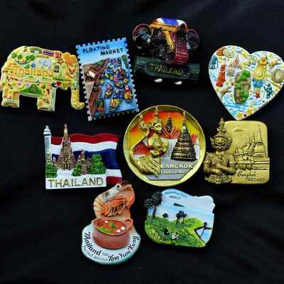 泰国曼谷冬阴功普吉岛世界旅游树脂创意冰箱贴磁贴收藏2个起包邮