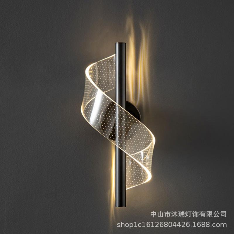 新款直销跨境新款亚克力壁灯走廊过道背景墙装饰灯 客厅卧室床头