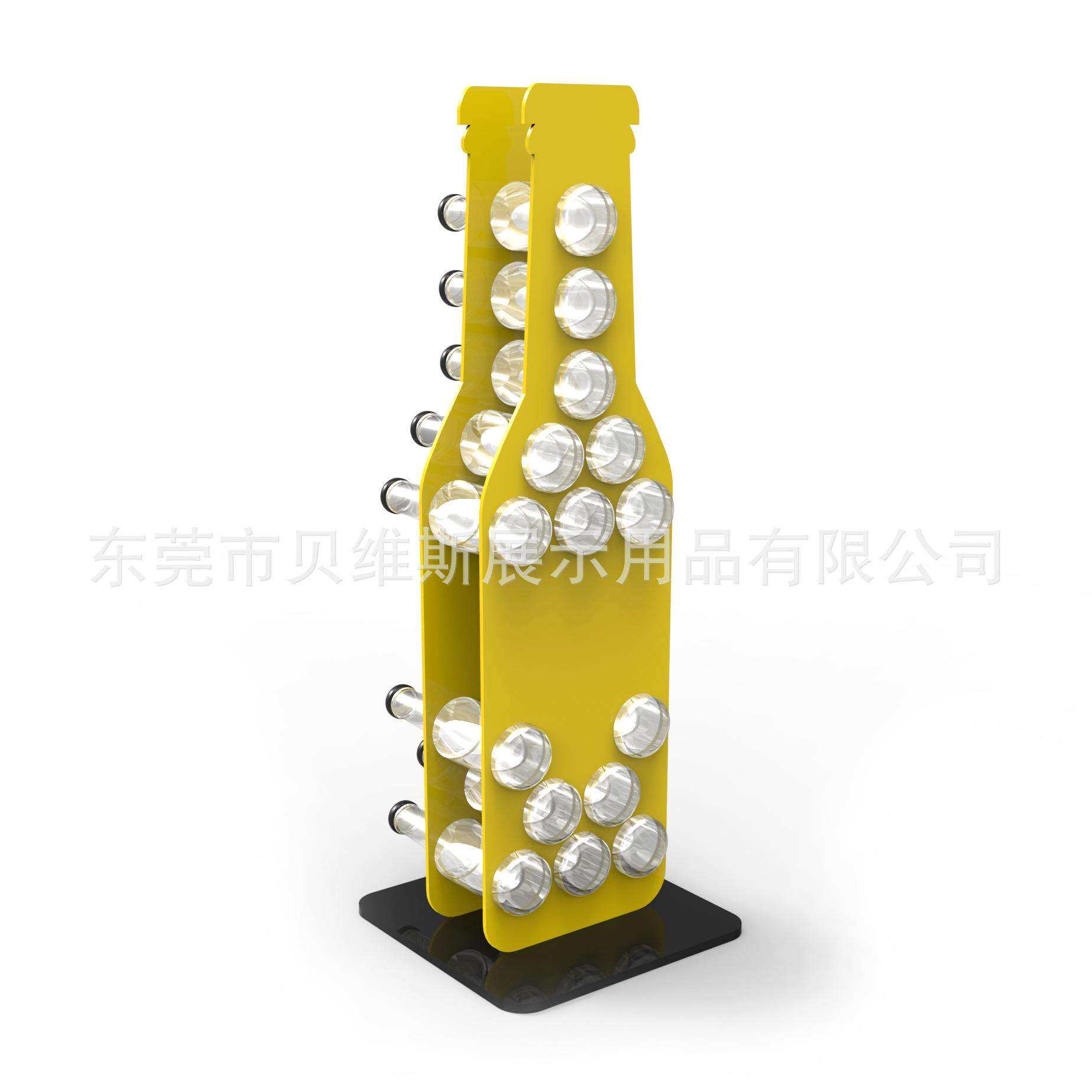 亚克力展架啤酒桌面展览展示架酒瓶展柜网格置物架源头厂家直销