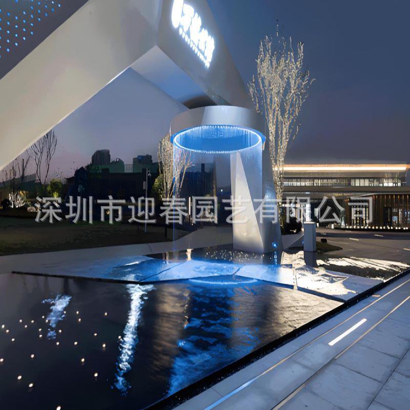 酒店水帘水幕景区光纤数字投影灯光秀数码水幕墙喷泉瀑布室内