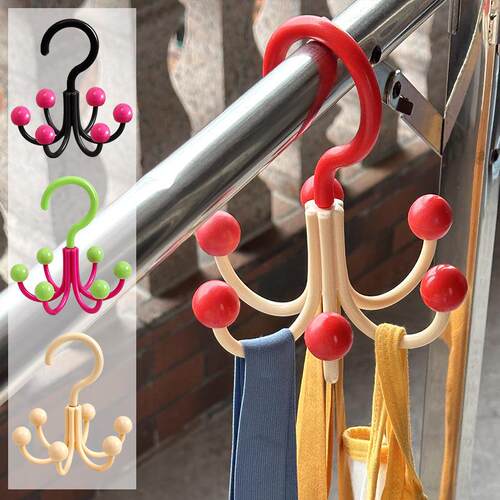 Rotating six-claw hook home bag rack multifunctional bag, un
