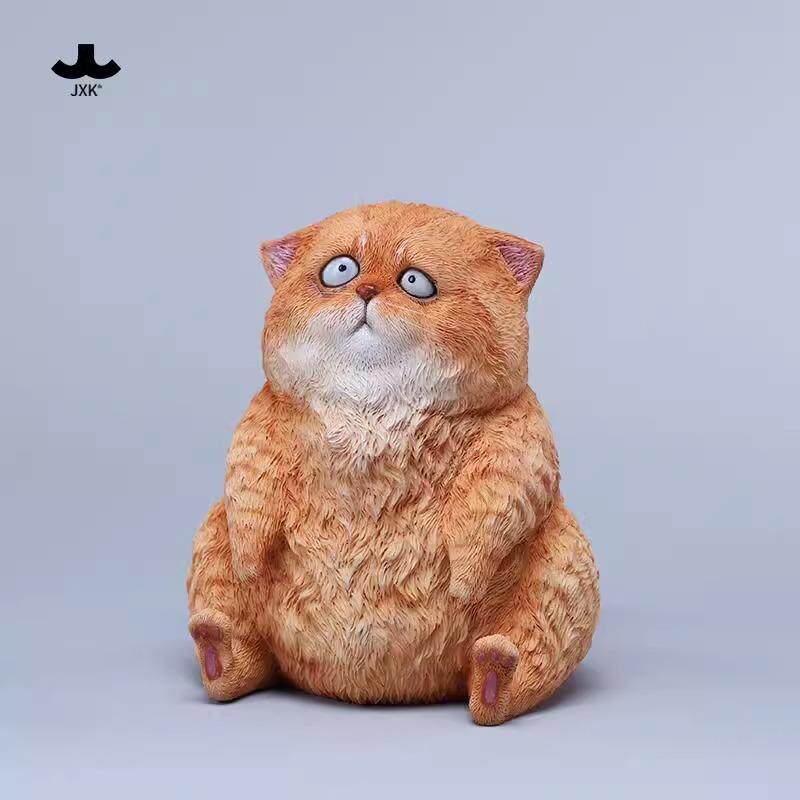 JXK愣愣猫 仿真动物模型猫咪摆件送女生玩偶办公桌面摆件