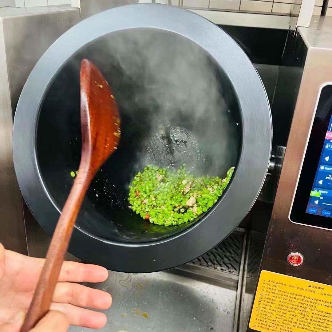 商用厨房设备团餐快餐滚筒自动炒菜机餐厅用机器人炒菜机器