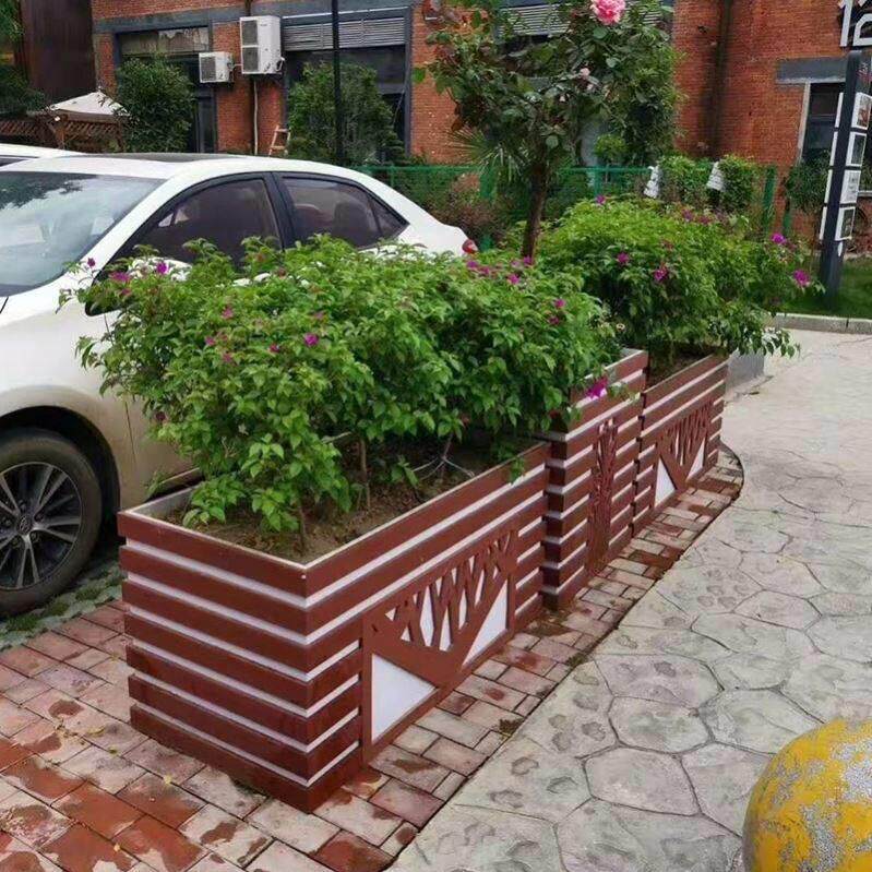 景观组合道路种菜圆形异形室内定制花架环保阳台PVC花箱围栏户外