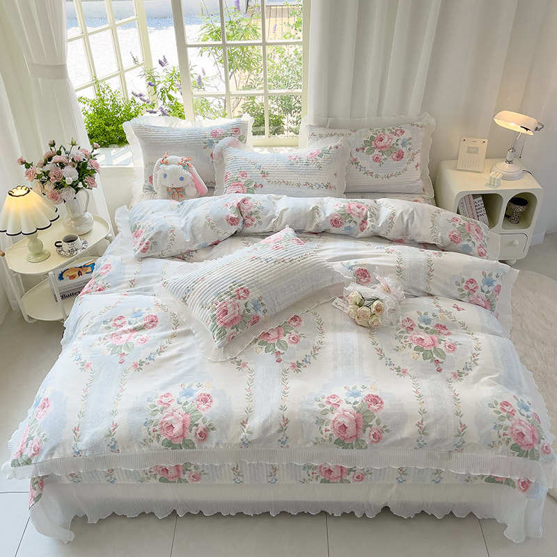 三件套通用盖床上用品床棉宿家用四季类爆床新款a民四款件套全盖