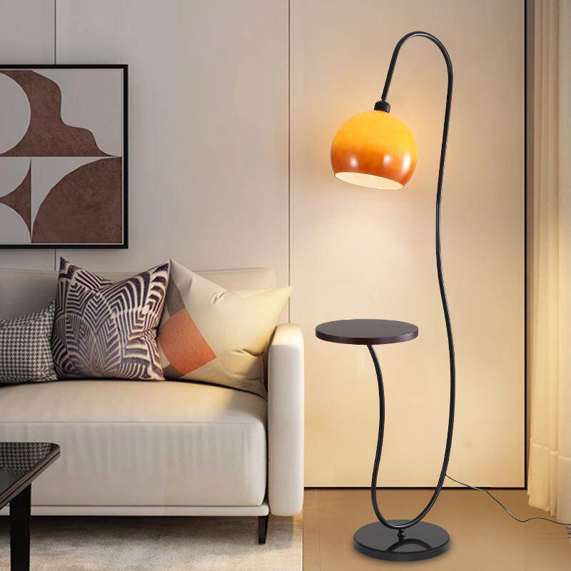 中古落地灯客厅沙发边茶几带无线充置物架一体书房台灯卧室床头灯