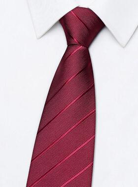 秋冬高级领带男正装商务高档红色新郎伴郎婚礼结婚喜事领结1022e
