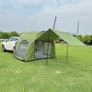 户外露营升级带网纱延伸天幕前厅SUV帐篷车尾帐篷车后一体帐篷
