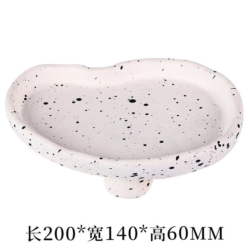 托盘家居装饰盘三脚摆件创意香薰饰品豆豆玄关简约北欧ins风收纳