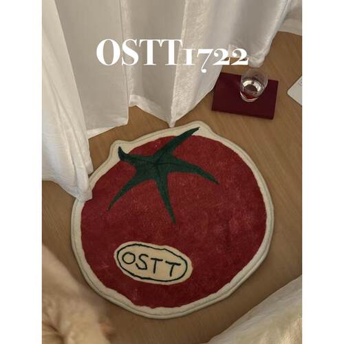〈伟大的番茄〉居家地毯OSTT1722原创设计ins柔软毛绒防滑床边毯