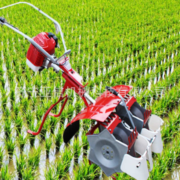 农用小型稻田除草机 水田除草机 水稻除草机配发动机厂家