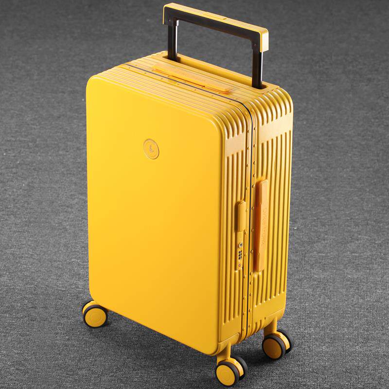 高档超轻宽拉杆李3箱万向轮杆铝框拉箱女20旅行箱24密码小皮行箱2