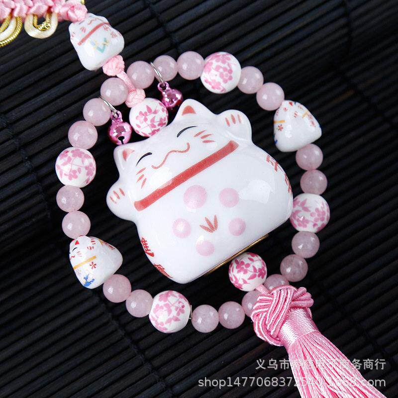 汽车挂件车内吊饰后视镜可爱招财猫挂饰车载装饰用品祝福网红车挂