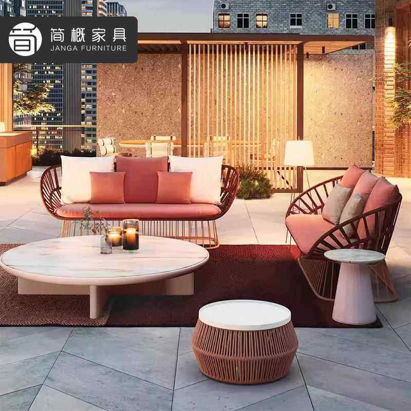 欧户外别墅发庭院阳台沙休闲北藤椅家具酒园店民995宿露台花茶桌,住宅家具,户外沙发,淘宝优惠券,粉丝福利购,淘宝优惠卷