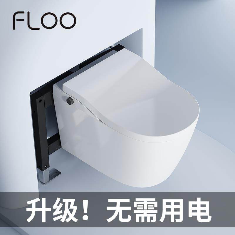 【无需预埋水箱】普通虹吸式壁挂马桶无需用电上墙排悬挂式坐便器图片