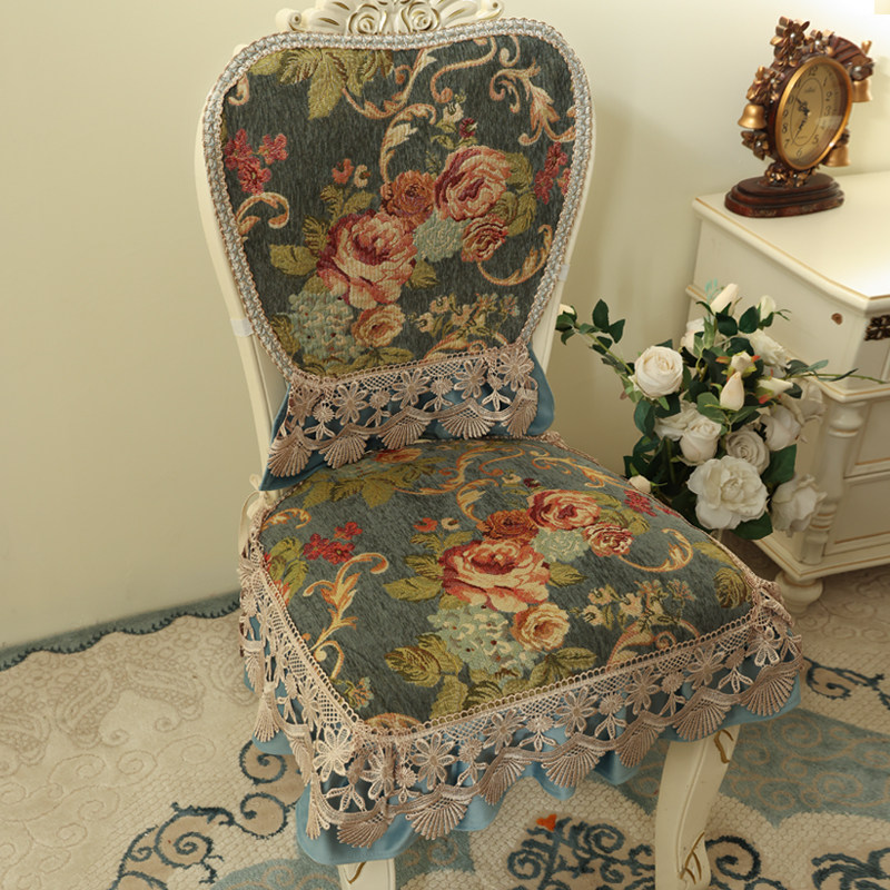 ins奢华餐桌椅子坐垫靠背套罩轻奢高级感餐椅垫套装