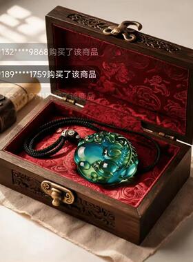 路途自然系皮休项链师傅推荐有求比应吊坠感温变色抱珠貔貅平安扣