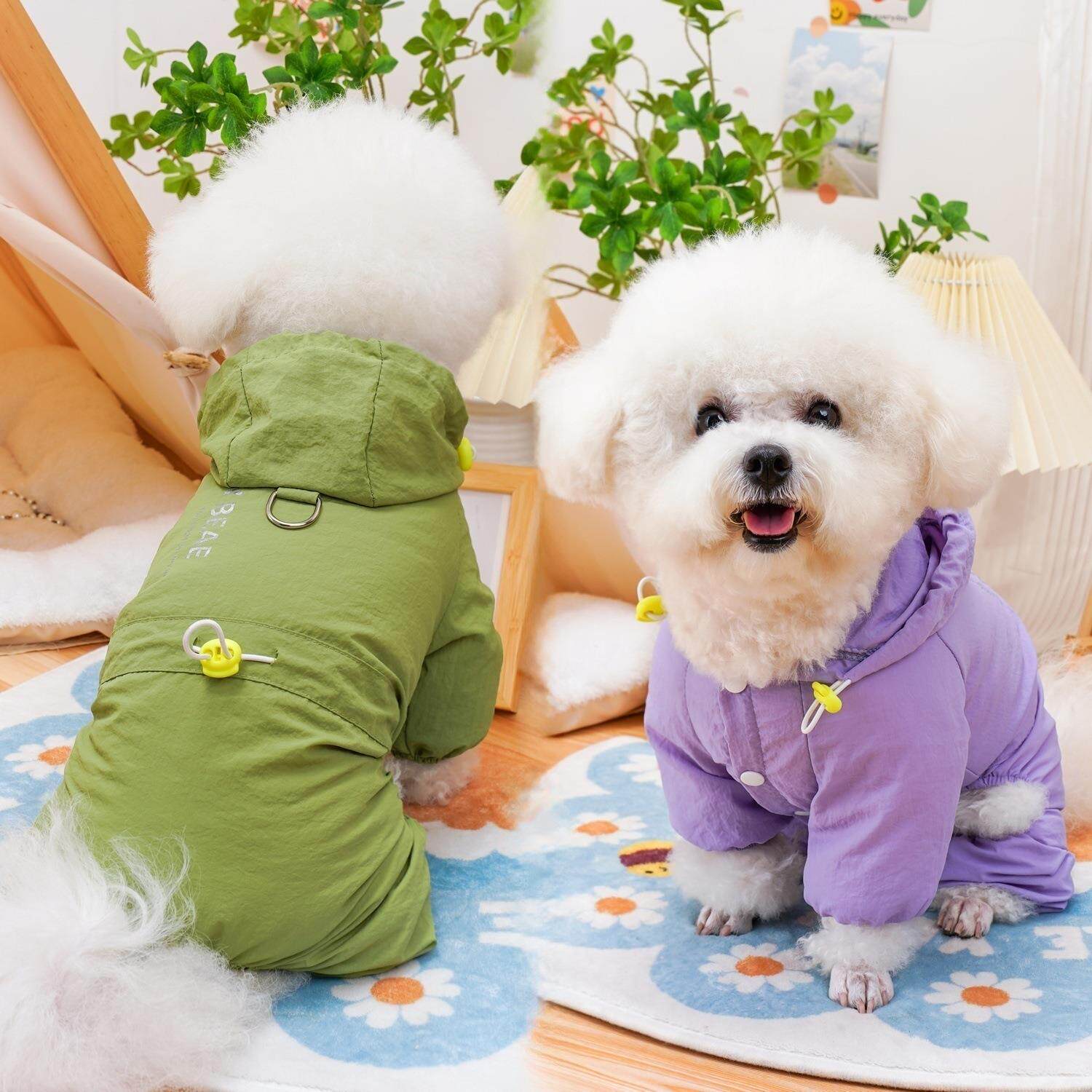 宠物狗狗衣服秋冬装新款四腿衣比熊泰迪小型犬秋季防风防脏四脚衣