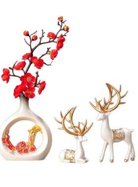 新中式摆件酒柜家居装饰品客厅家装软装工艺品电视柜摆设小创意无