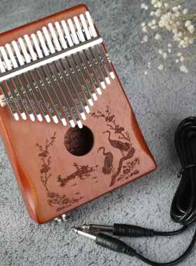 正品拇指1琴电箱款2音可以外接音箱1携7音音款卡林巴kalimba响可