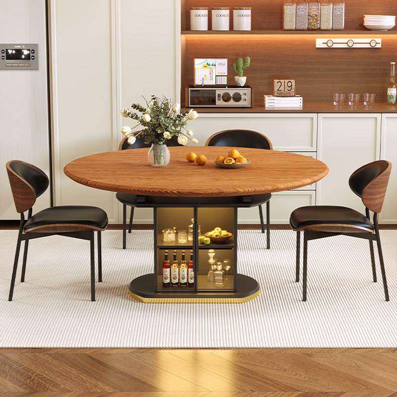 圆桌中古风实木餐桌椅2025新款折叠可变圆桌白蜡木吃饭桌子家用,住宅家具,岩板餐桌,淘宝优惠券,粉丝福利购,淘宝优惠卷