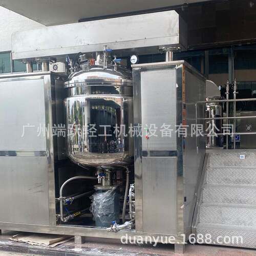 真空均质乳化机500L、100L液压升降真空均质乳化锅油水锅一体厂家