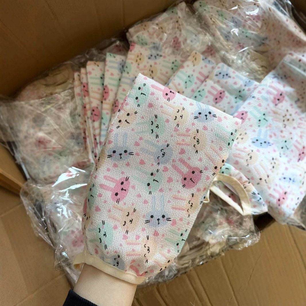 韩式搓澡巾浴擦洗澡巾细纹澡巾去角质层小猫澡巾沐浴
