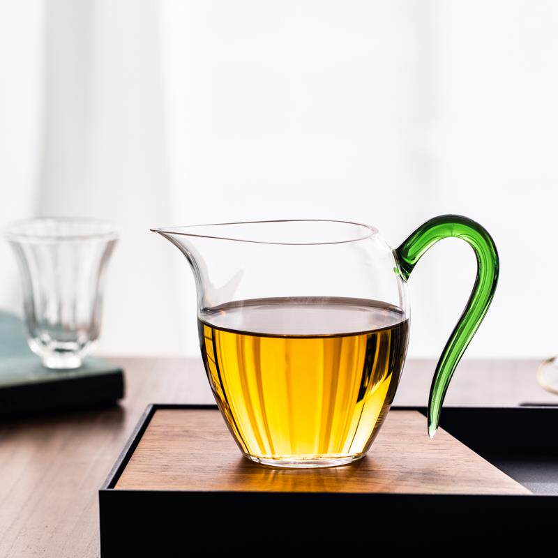 伴山棠加厚玻璃公道杯耐热防爆泡茶器大容量高硼硅茶海品茶杯茶具