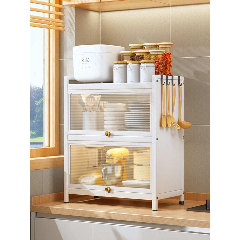 xyt厨房立式碗柜家用小型碗碟置物架台面放盘碗筷收纳盒箱储物柜