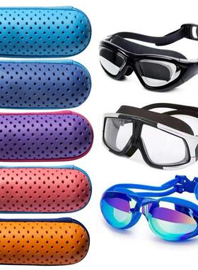 Swim Goggle Case Swimming Goggles Protection Box with Clip &