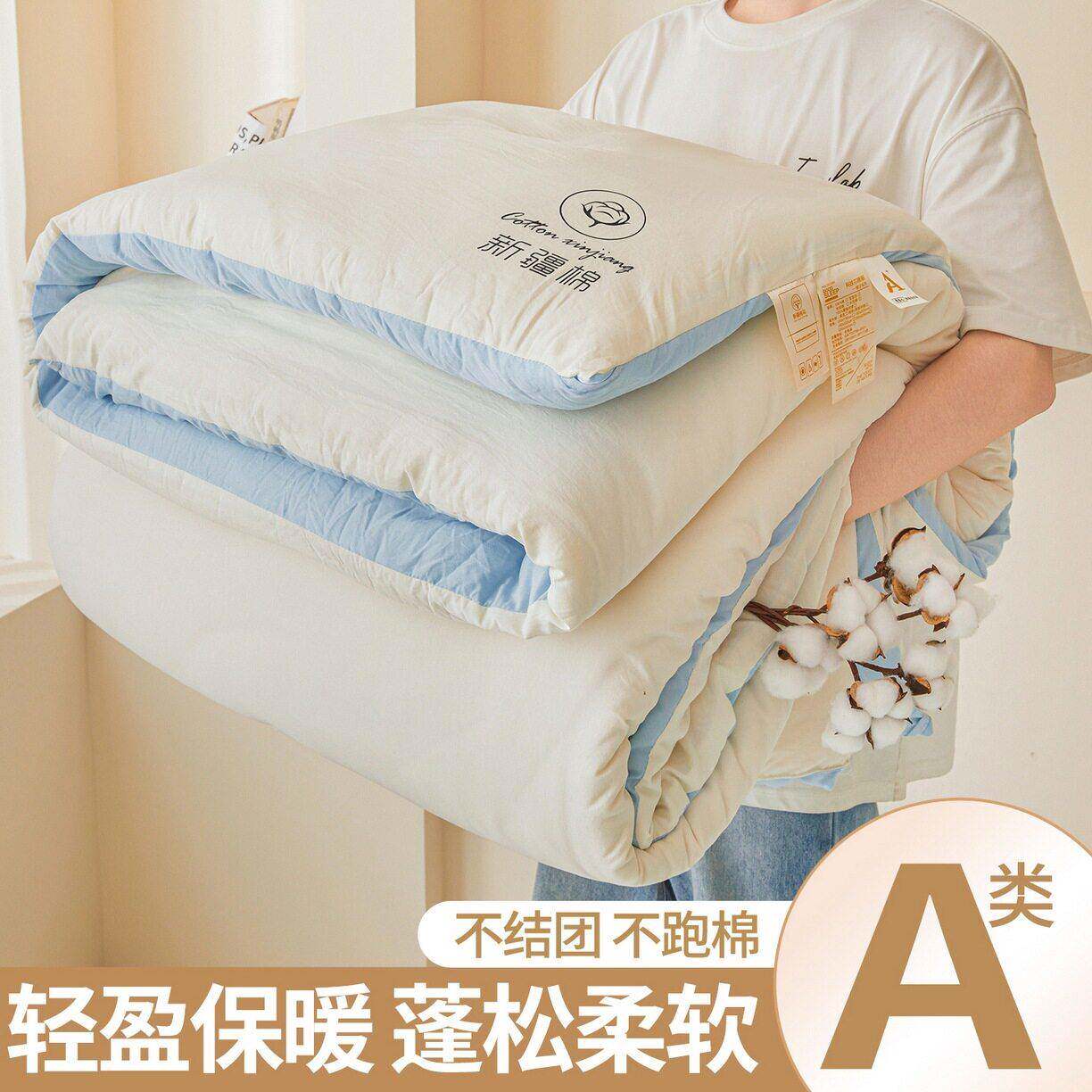A类新疆棉花被芯冬被春秋被棉被夏季薄被子学生宿舍加厚被子棉絮
