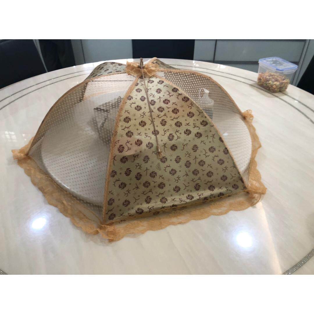 超大圆形90cm餐桌罩可折叠饭菜罩伞防蝇桌盖食物罩桌罩特大透气