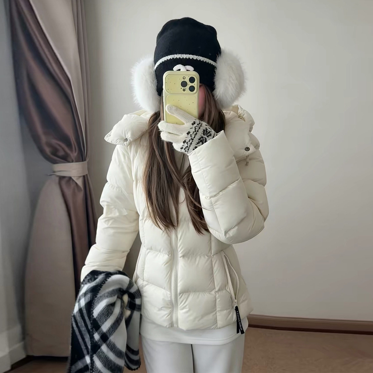 韩系连帽短款棉衣女秋冬新款收腰版型加厚保暖小个子百搭棉服外套