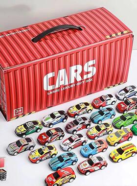 20-50PCS/Set Mini Car with Storage Box Pull Back Vehicle for