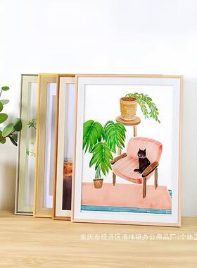 厂家4油画素描16木质装裱画框48八12寸儿童相框挂墙开空框3纸