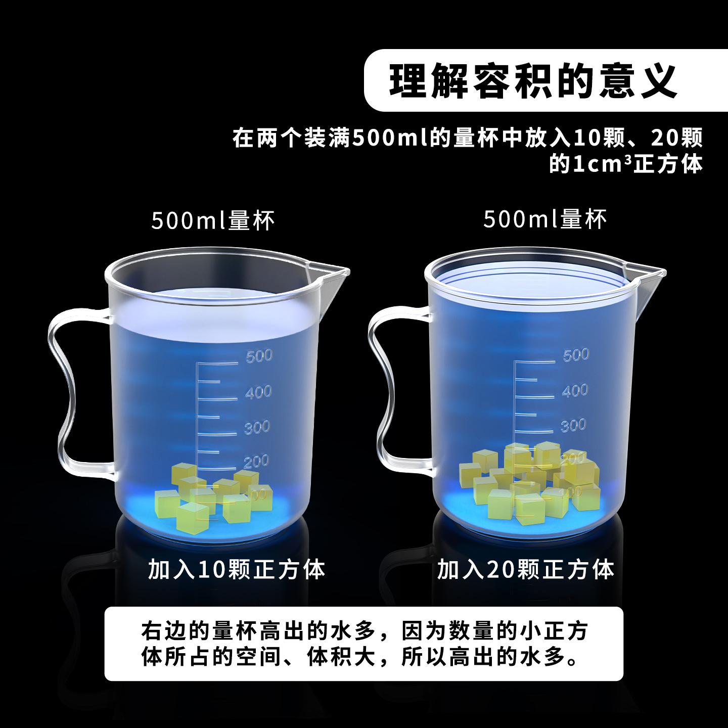 正方体年级数学教具刻度量杯模型