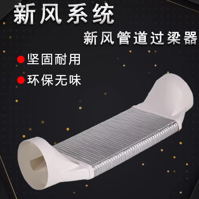 新风系统过梁器排气配件新风管道梁器扁管通风管道系统转接横梁