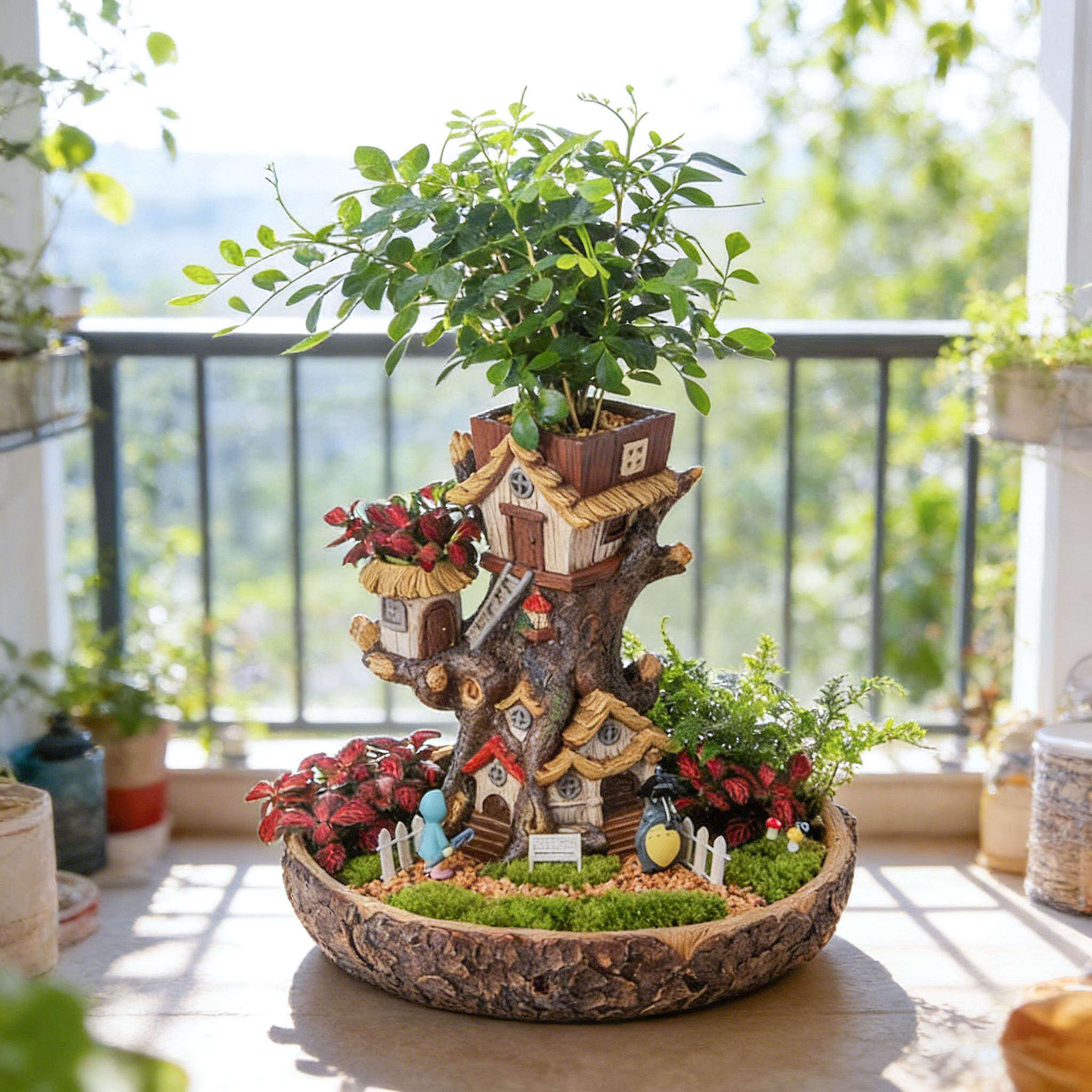 多肉花盆拼盘大口径创意个性微景观可爱植物组合花园装饰阳台布置