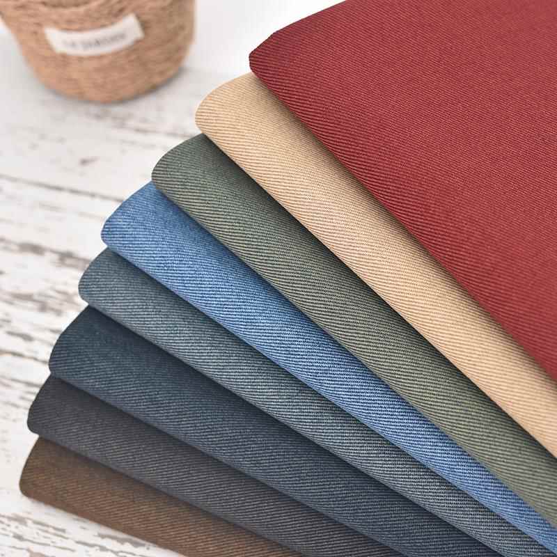 进口纯色厚斜纹布面料布料酒袋布家居手工服装桌布沙发布DIY