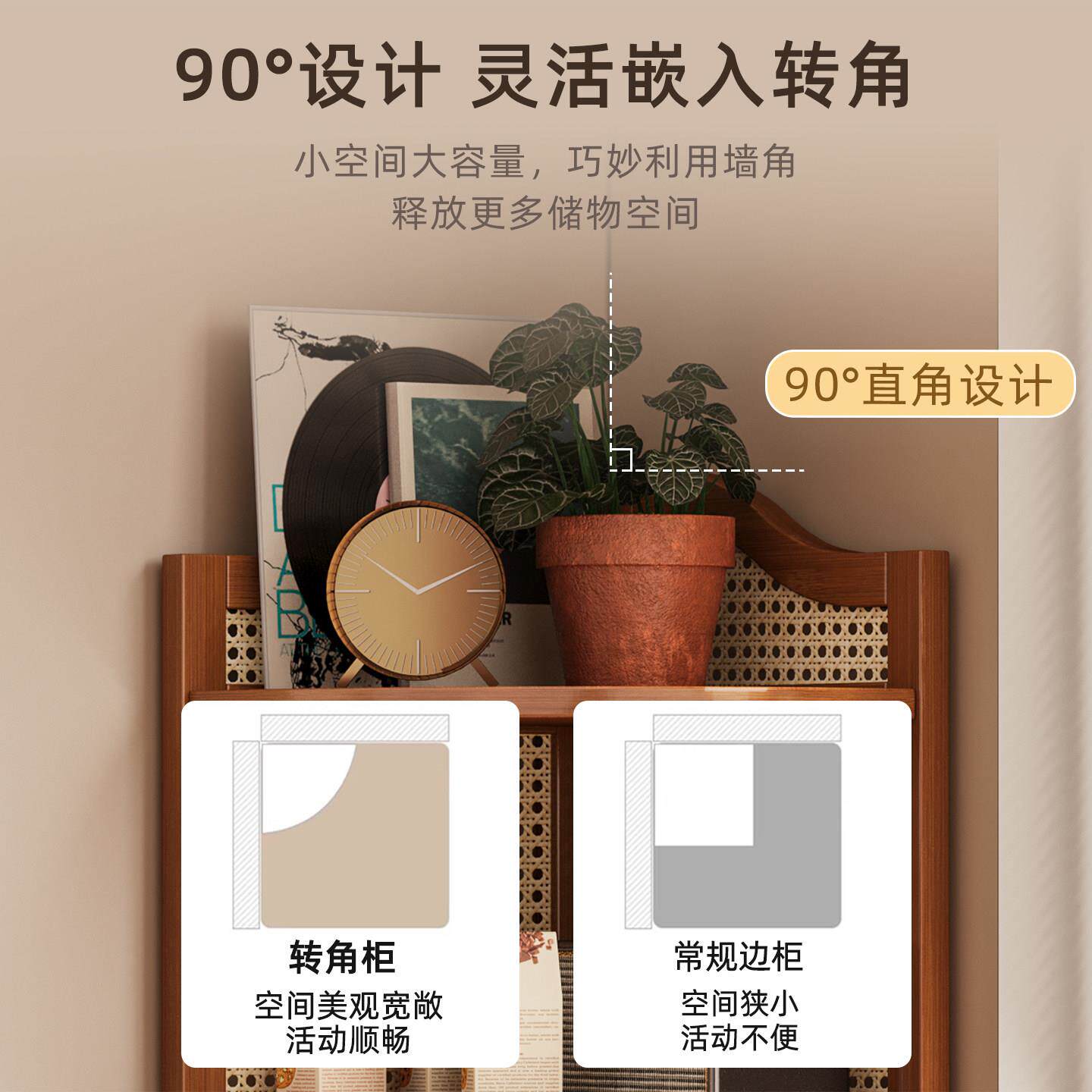 转角置物家用形小STZJJ-WX户角型墙拐角收纳柜沙发边架落地式三角
