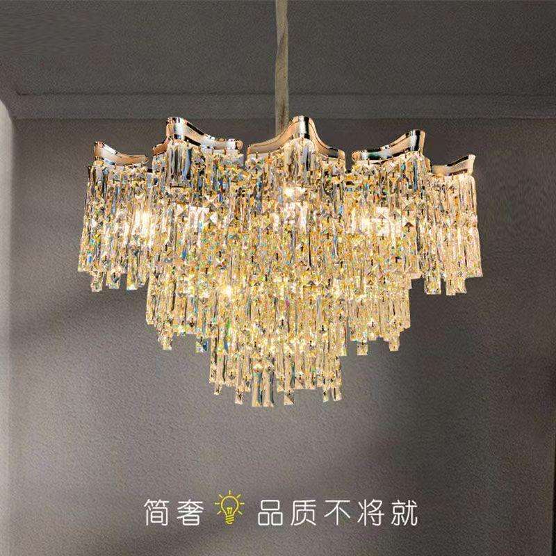 意式后现代简约轻奢客厅灯水晶吊灯高档大气奢华餐厅卧室工程灯具