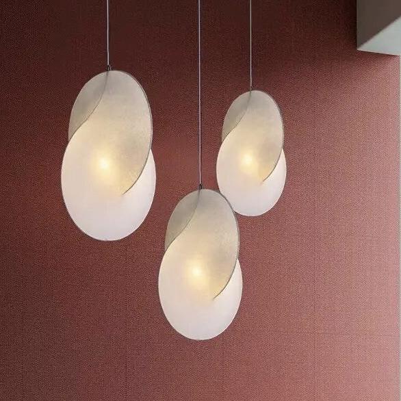 杨桃日式侘寂风蚕丝吊灯民宿设计师艺术客厅卧室田园风餐厅楼梯灯