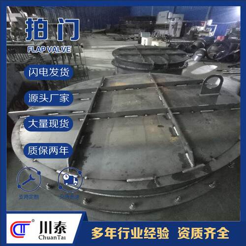 拍门闸门钢制拍门不锈钢铸钢污水泵站用耐腐蚀性法兰连接